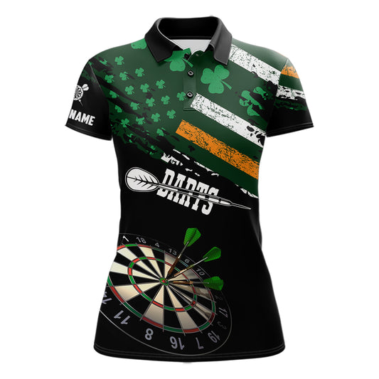 Personalized US Flag St Patrick Day Dart Shirts For Women Custom Patriotic Shamrock Darts Jerseys TDM5708