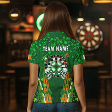 Load image into Gallery viewer, Luckiest Shamrock Skull Dart Shirts For Women Custom Patrick Day Dart Jerseys TDM3554