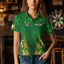 Load image into Gallery viewer, Luckiest Shamrock Skull Dart Shirts For Women Custom Patrick Day Dart Jerseys TDM3554
