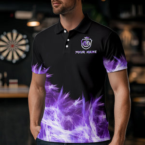 Icy Purple Light Mens Darts Polo & Quarter Zip Shirts Custom Dart Shirts For Team Darts Jerseys TDM2977