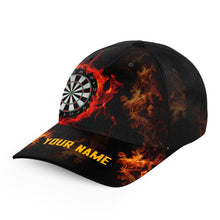 Load image into Gallery viewer, Personalized Fire Flame Dartboard 3D Printed Darts Hat, Custom Adjustable Baseball Darts Caps TDM1626