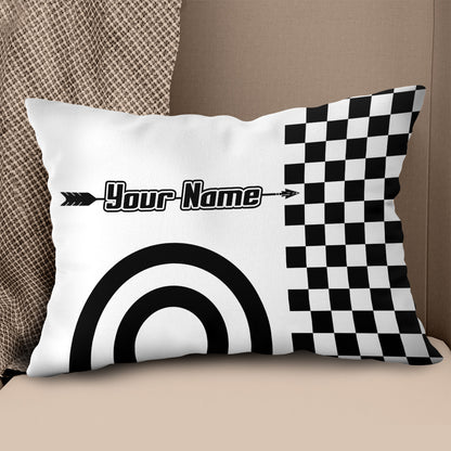 Custom Black White Archery Target Throw Pillow, Archery Funniest Pillows TDM0788