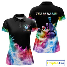 Load image into Gallery viewer, Icy Colorful Light Women's Bowling Shirt Custom Bowling Jersey Outfit Team Polo &amp; Quarter Zip TDM4654