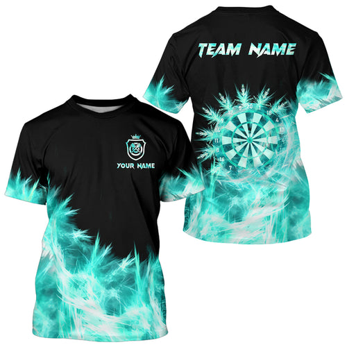 Icy Turquoise Light Darts T Shirts For Men Custom Dart Shirts For Team Darts Jerseys TDM2577