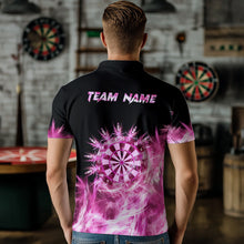Load image into Gallery viewer, Icy Pink Light Mens Darts Polo &amp; Quarter Zip Shirts Custom Dart Shirts For Team Darts Jerseys TDM2579