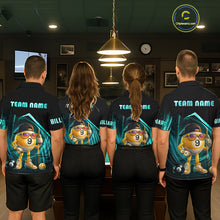 Load image into Gallery viewer, Turquoise Funny 9 Ball Pool Billiard Shirt For Women Custom Billiard Team Jersey Polo &amp; 1/4 Zip TDM6615