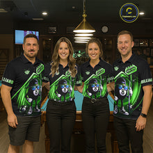 Load image into Gallery viewer, Green Funny 8 Ball Billiard Shirt For Women Custom Pool Team Shirt, Billiard Jersey Polo &amp; 1/4 Zip TDM5833