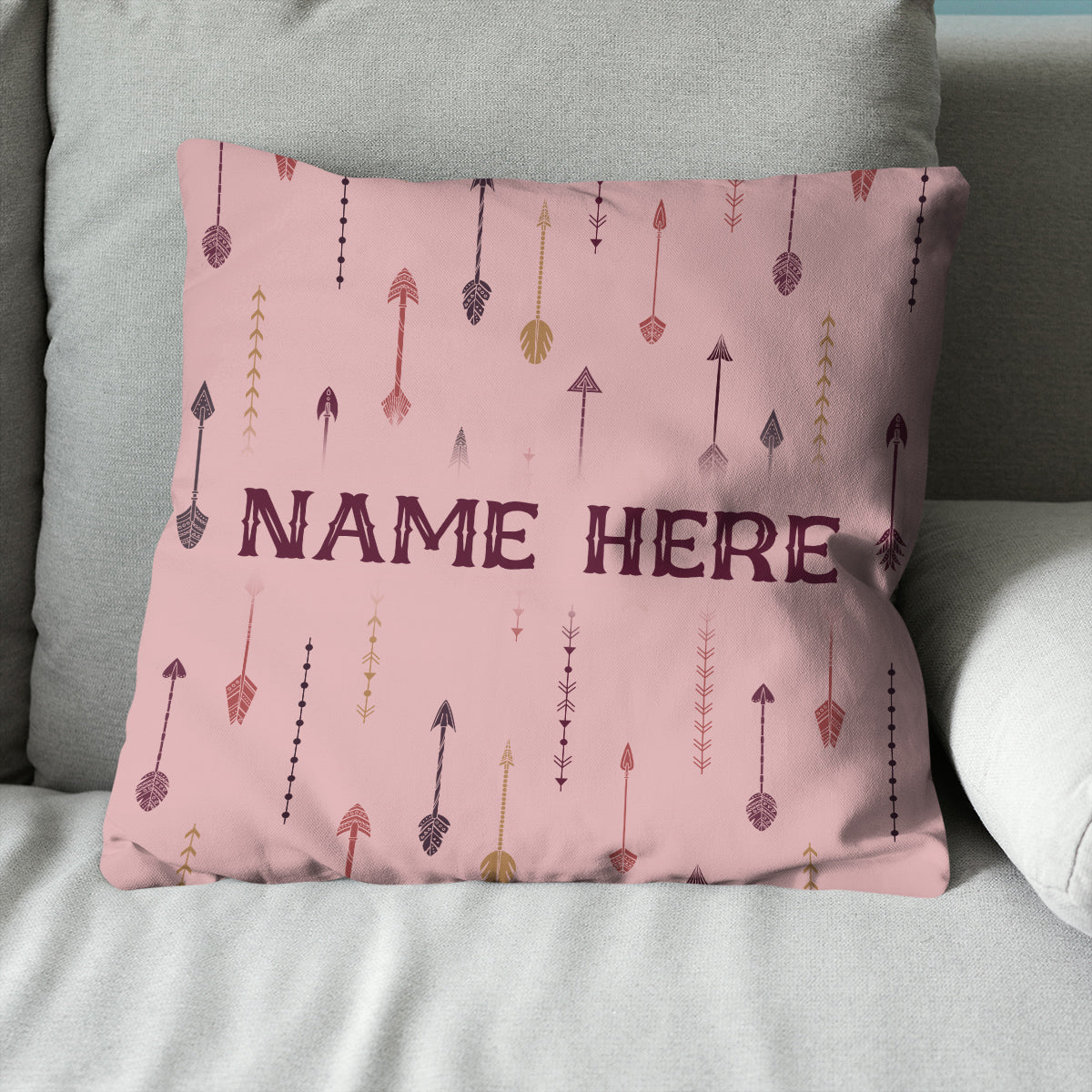 Archery Arrows Custom Pink Throw Pillow, Best Cute Valentines Gifts Idea TDM0872