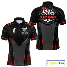 Load image into Gallery viewer, Darts Jersey For Men Custom Polo &amp; Quarter Zip Darts Tournament Team Shirt  |Red TDM4746