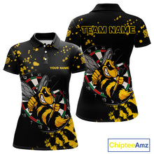 Load image into Gallery viewer, Personalized Yellow Black Funny Bee Darts Shirt For Women Custom Darts Jerseys, Best Darts Gifts TDM4294