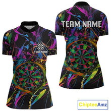 Load image into Gallery viewer, Funny Colorful Dartboard Graffiti Style Dart Shirts For Women Custom Darts Team Jerseys, Darts Gifts TDM4113