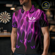 Load image into Gallery viewer, Personalized Pink Flaming Butterflies Darts Shirt For Men Custom Darts Jersey, Funny Darts Gift TDM4749