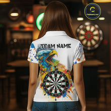 Load image into Gallery viewer, Funny Dartboard Colorful Paint Eagle Darts Shirt For Women Custom Darts Team Jersey Polo &amp; 1/4 Zip TDM4293