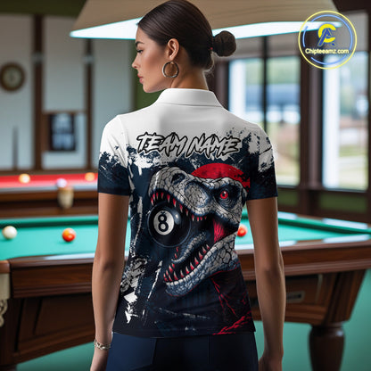 Personalized Sauropod 8 Ball Billiard Shirt For Women Custom Billiard Team Shirts, Pool Jersey |Red TDM4766