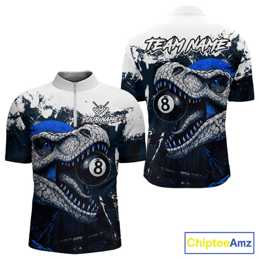 Personalized Sauropod 8 Ball Billiard Shirt For Men Custom Billiard Team Shirts, Pool Jersey |Blue TDM4767