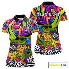 Load image into Gallery viewer, Funny Alligator Colorful Graffiti Style Custom Darts Shirt For Women Best Darts Jersey Team Outfit TDM4781