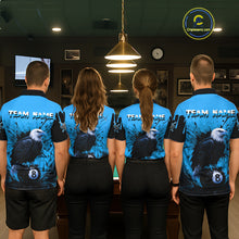 Load image into Gallery viewer, Blue 8 Ball Pool Eagle Paint Splash Billiard Shirt For Women Custom Billiard Jersey Polo &amp; 1/4 Zip TDM5494