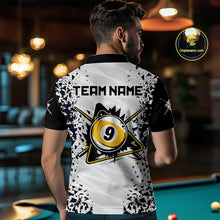 Load image into Gallery viewer, Funny Crack 9 Ball Billiard Polo &amp; 1/4 Zip For Men Custom 9 Ball Pool Team Shirt, Billiard Jersey TDM4897