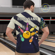 Load image into Gallery viewer, Personalized Funny Neon Bowling Shirt For Men, Retro Bowling Team Jersey Polo &amp; 1/4 Zip TDM6461