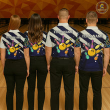 Load image into Gallery viewer, Personalized Funny Neon Bowling Shirt For Men, Retro Bowling Team Jersey Polo &amp; 1/4 Zip TDM6461