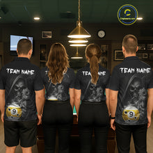 Load image into Gallery viewer, Custom Grim Reaper 8 Ball &amp; 9 Ball Smoke Billiard Shirt For Men, Pool Team Jersey Polo &amp; 1/4 Zip TDM6496