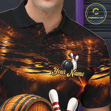 Load image into Gallery viewer, Personalized Vintage Bourbon Bowling Shirt For Men, Funny Bowling Jersey Team Polo &amp; 1/4 Zip TDM6420