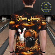 Load image into Gallery viewer, Personalized Vintage Bourbon Bowling Shirt For Men, Funny Bowling Jersey Team Polo &amp; 1/4 Zip TDM6420