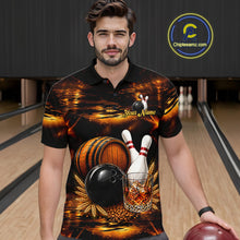 Load image into Gallery viewer, Personalized Vintage Bourbon Bowling Shirt For Men, Funny Bowling Jersey Team Polo &amp; 1/4 Zip TDM6420