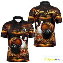 Load image into Gallery viewer, Personalized Vintage Bourbon Bowling Shirt For Men, Funny Bowling Jersey Team Polo &amp; 1/4 Zip TDM6420