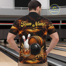 Load image into Gallery viewer, Personalized Vintage Bourbon Bowling Shirt For Men, Funny Bowling Jersey Team Polo &amp; 1/4 Zip TDM6420