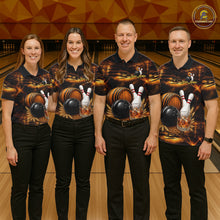 Load image into Gallery viewer, Personalized Vintage Bourbon Bowling Shirt For Men, Funny Bowling Jersey Team Polo &amp; 1/4 Zip TDM6420