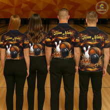 Load image into Gallery viewer, Personalized Vintage Bourbon Bowling Shirt For Men, Funny Bowling Jersey Team Polo &amp; 1/4 Zip TDM6420