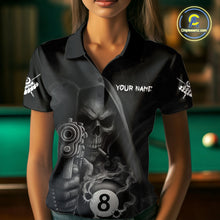 Load image into Gallery viewer, Funny Grim Reaper 8 Ball Smoke Billiard Shirt For Women Custom Pool Jersey, Billiard Team Shirt TDM4898