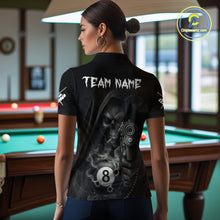 Load image into Gallery viewer, Funny Grim Reaper 8 Ball Smoke Billiard Shirt For Women Custom Pool Jersey, Billiard Team Shirt TDM4898
