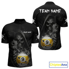 Load image into Gallery viewer, Funny Grim Reaper 9 Ball Smoke Billiard Shirt For Men Custom Pool Jersey, Billiard Team Shirt TDM4899