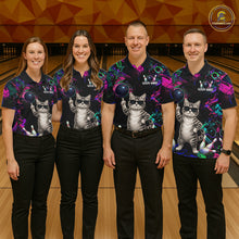 Load image into Gallery viewer, Personalized Funny Cat Graffiti Bowling Shirt For Women Custom Bowling Jersey Team Polo &amp; 1/4 Zip TDM6456