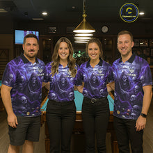 Load image into Gallery viewer, Purple Grim Reaper Lightning Billiard Shirt For Women Custom Skull Pool Team Jersey Polo &amp; 1/4 Zip TDM5964
