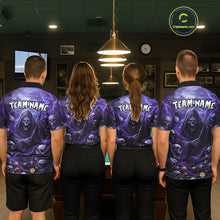 Load image into Gallery viewer, Purple Grim Reaper Lightning Billiard Shirt For Women Custom Skull Pool Team Jersey Polo &amp; 1/4 Zip TDM5964