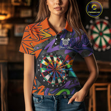 Load image into Gallery viewer, Funny Colorful Dartboard Graffiti Style Darts Shirt For Women Custom Darts Jersey, Darts Gifts TDM4901
