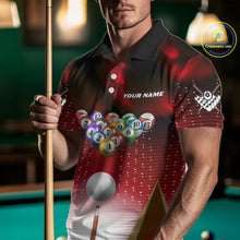 Load image into Gallery viewer, Red Billiard Jersey For Men Custom 3D Billiard Tournament Shirt, Pool Team Jersey Polo &amp; 1/4 Zip TDM4931