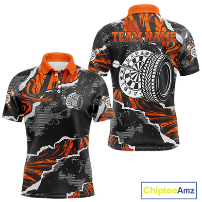 Wheels Dartboard Custom Splashed Color Dart Shirts For Men, Dart Team Jerseys NYN0083
