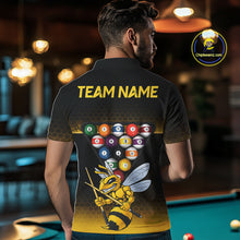 Load image into Gallery viewer, Yellow Hexagon Funny Bee 8 Ball Pool Billiard Jerseys For Men Custom Grunge Billiard Team Appeal NYN2989