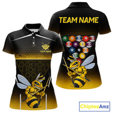 Load image into Gallery viewer, Yellow Hexagon Funny Bee 8 Ball Pool Billiard Jerseys For Women Custom Grunge Billiard Team Appeal NYN2989