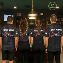 Load image into Gallery viewer, 3D Ball Pool Women Billiard Polo &amp; 1/4-Zip Shirt Custom Light 8 Ball Billiard Team Apparel|Red NYN2387