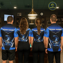 Load image into Gallery viewer, Cobra Balls Billiard Polo &amp; 1/4-Zip Shirt For Women  Custom 8 Ball Pool Billiard Attire|Blue NYN2393