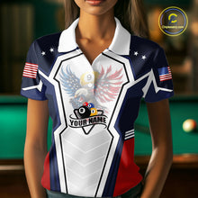 Load image into Gallery viewer, 250 Years Freedom Eagle 8 Ball 9 Ball Pool Women Billiard Shirt Custom American Flag Billiard Apparel NYN2634