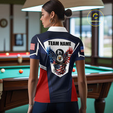 Load image into Gallery viewer, 250 Years Freedom Eagle 8 Ball 9 Ball Pool Women Billiard Shirt Custom American Flag Billiard Apparel NYN2634