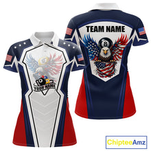 Load image into Gallery viewer, 250 Years Freedom Eagle 8 Ball 9 Ball Pool Women Billiard Shirt Custom American Flag Billiard Apparel NYN2634