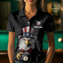 Load image into Gallery viewer, Red Dripping Patriotic Funny Eagle 8 Ball Women Billiard Pool Shirt Personalized Billiard Team Jerseys NYN2772