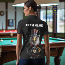 Load image into Gallery viewer, Red Dripping Patriotic Funny Eagle 8 Ball Women Billiard Pool Shirt Personalized Billiard Team Jerseys NYN2772